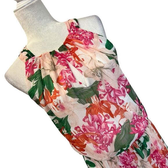 CECE Garden Romance Floral Halter Maxi Dress Size 20W - Picture 3 of 8